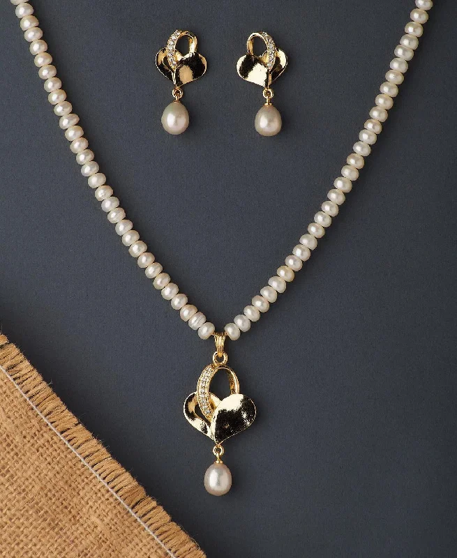 Trendy Real Pearl Necklace Set