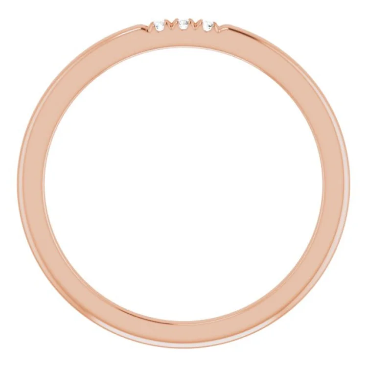 Affordable Wedding Bands For Budget-Conscious Couples-14K Rose .03 CTW Natural Diamond Anniversary Band