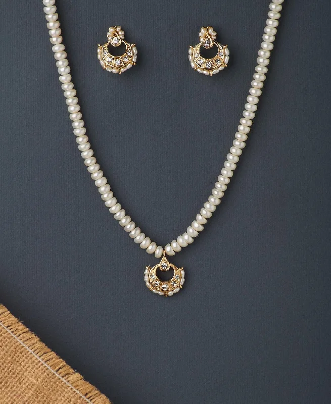 Traditional Real Pearl Necklace Set