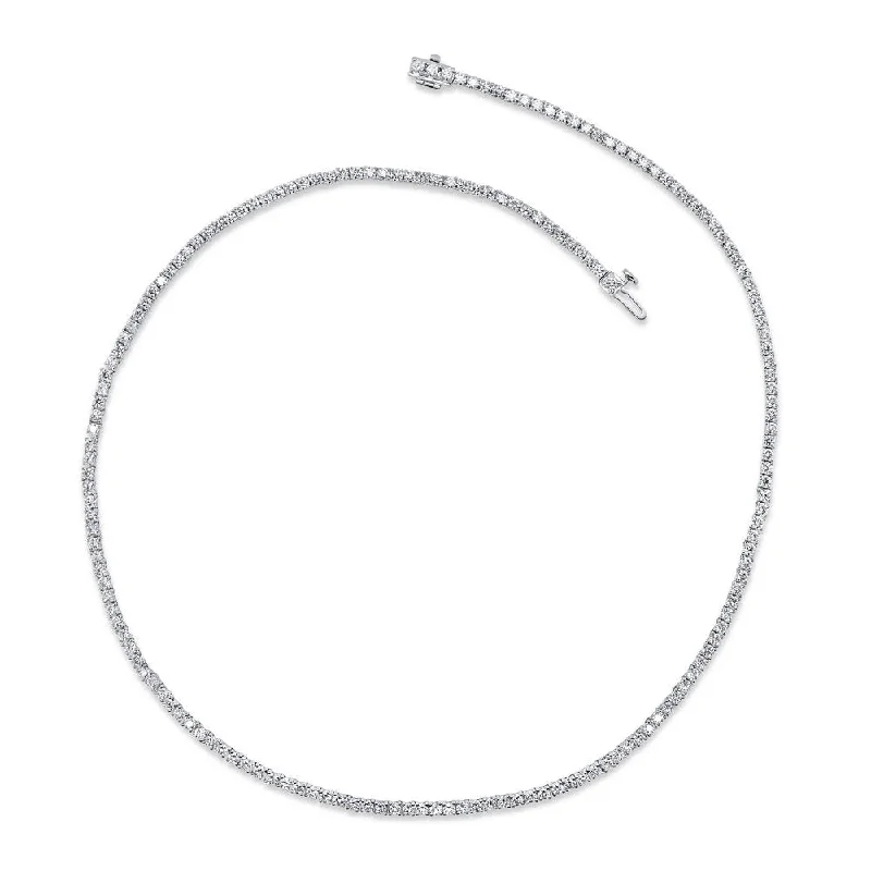 Uneek Tennis Collection 1-Row Round Diamond Tennis Necklace