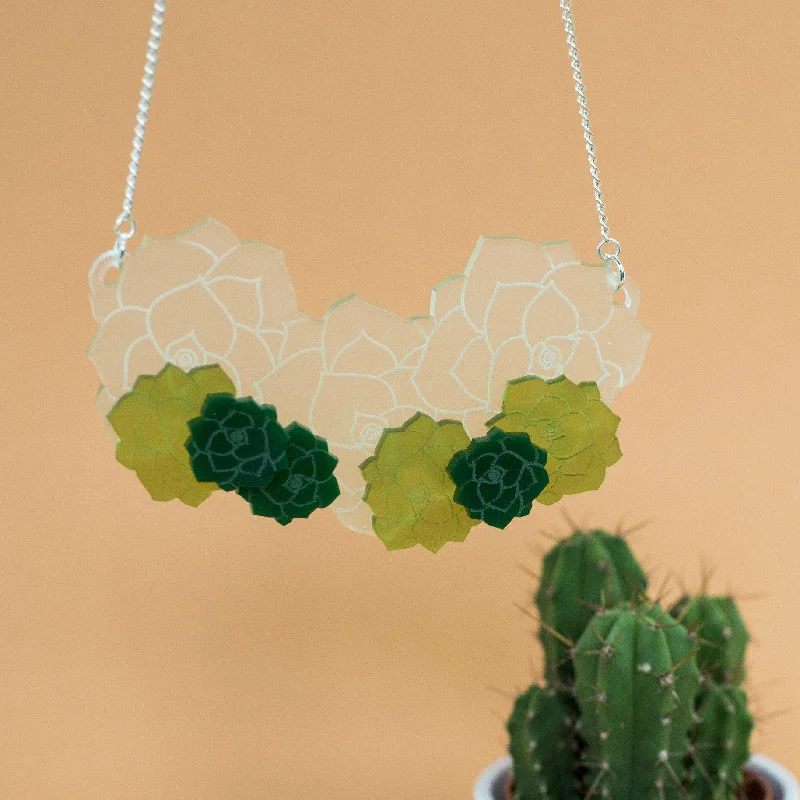 Echeveria Succulent Necklace