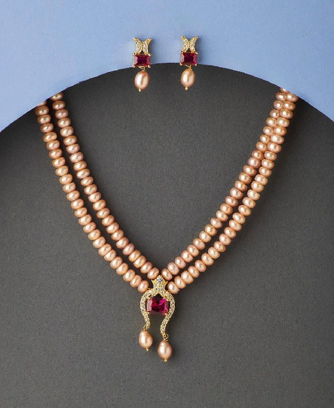 Trendy Real Pearl Necklace Set