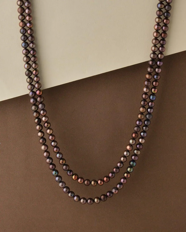 Traditional Brown Pearl Necklace