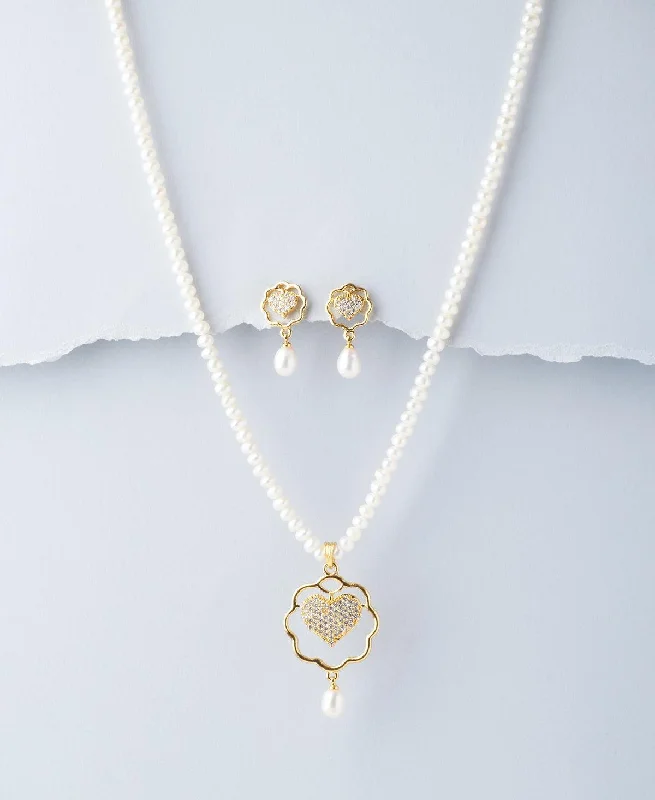 Trendy Real Pearl Necklace Set