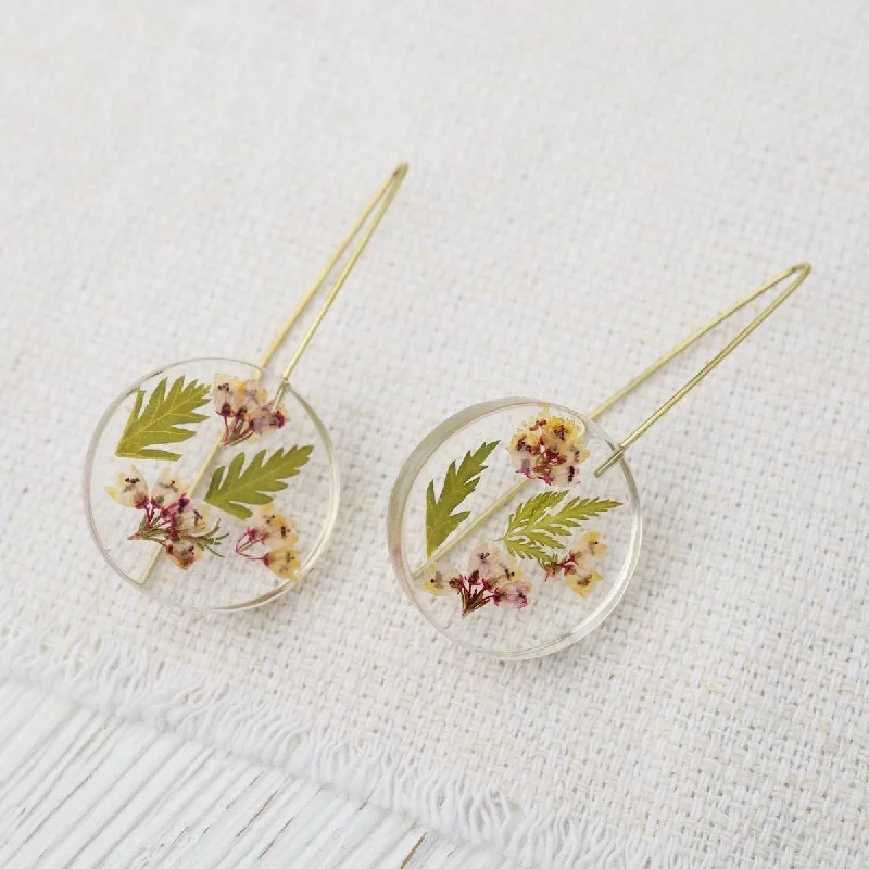 Designer Earrings For Luxury Appeal-Botanical Small October Birthday Full Moon Earrings