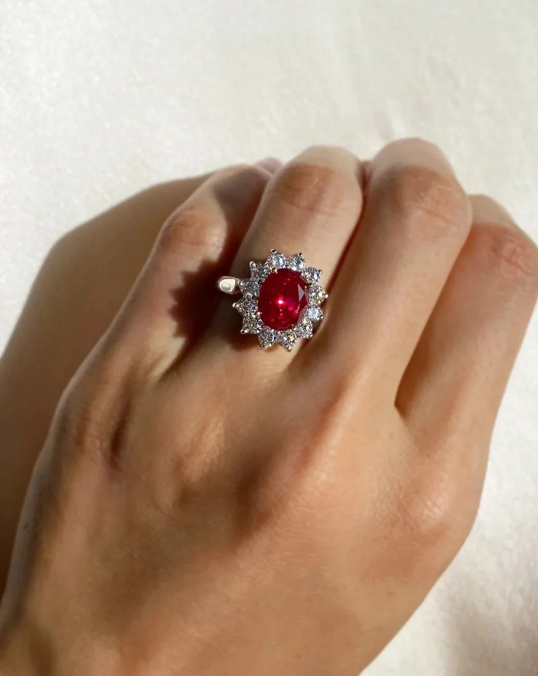 Timeless Gold Rings For Elegant Fashion-Queen’s Ruby Aura Silver Ring