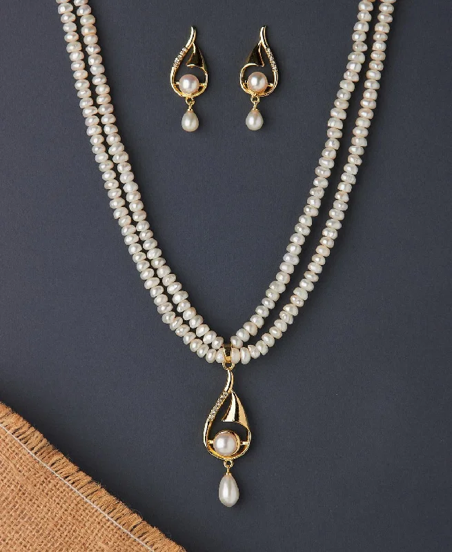 Trendy Real Pearl Necklace Set