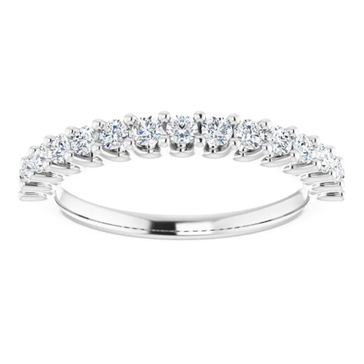 Timeless Wedding Rings For Classic Brides-14K White 1/2 CTW Lab-Grown Diamond Anniversary Band