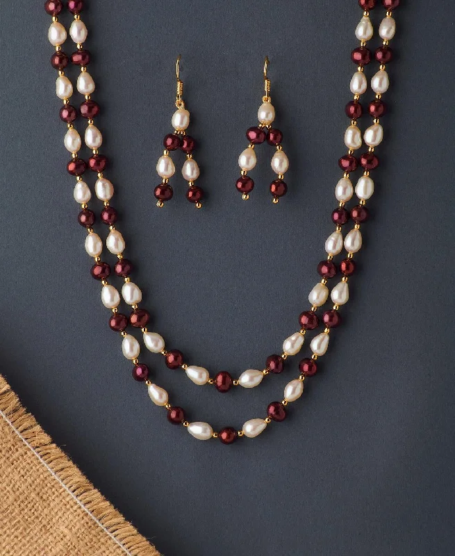 Trendy Real Pearl Necklace Set