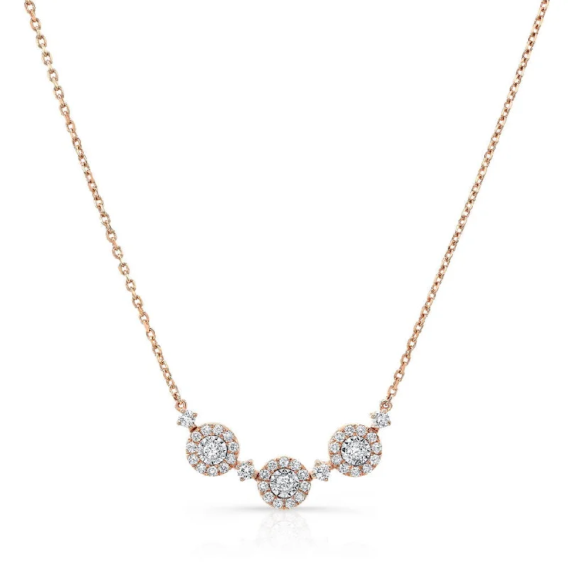 Uneek Bouquet Collection Three-Stone Necklace