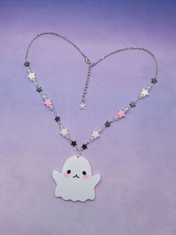 Hug Me Please Ghost Necklace