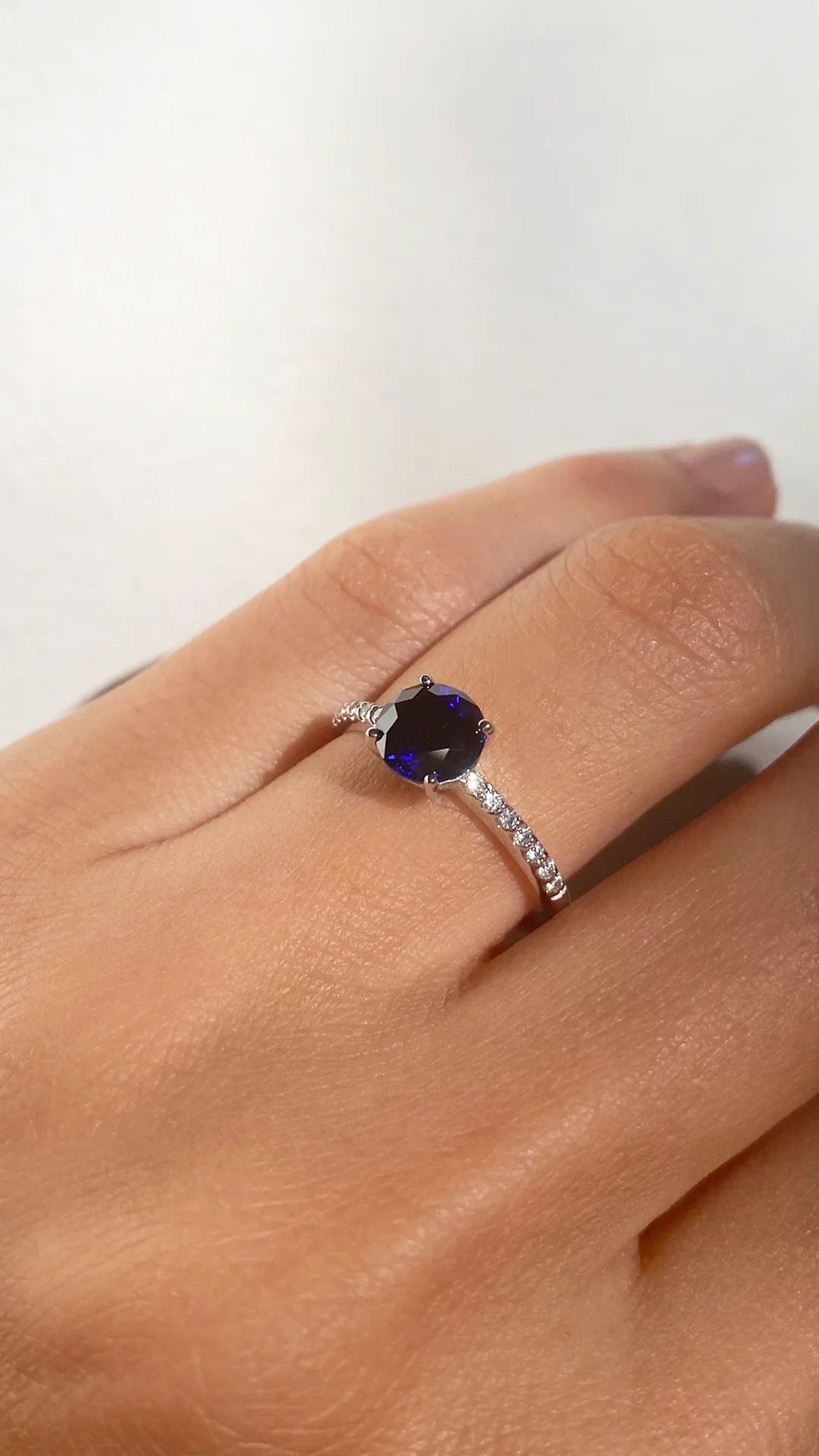 Stunning Platinum Rings For Special Occasions-My Heart’s Keeper Blue Sapphire Ring