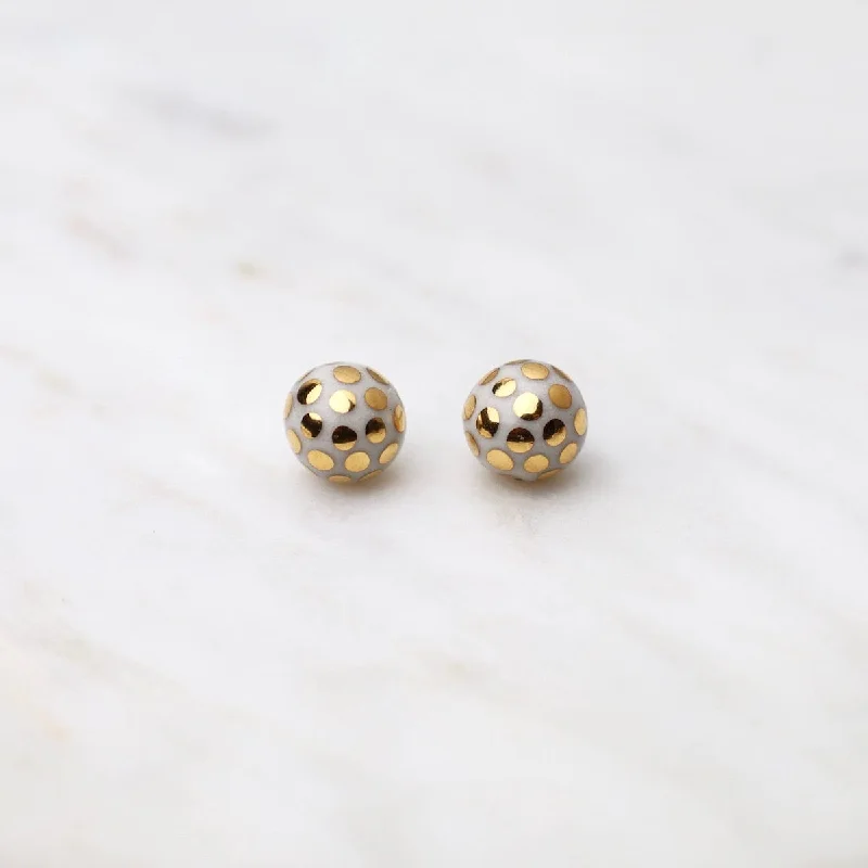 Crystal Drop Earrings For Wedding Glam-White Ladybug Stud Earrings