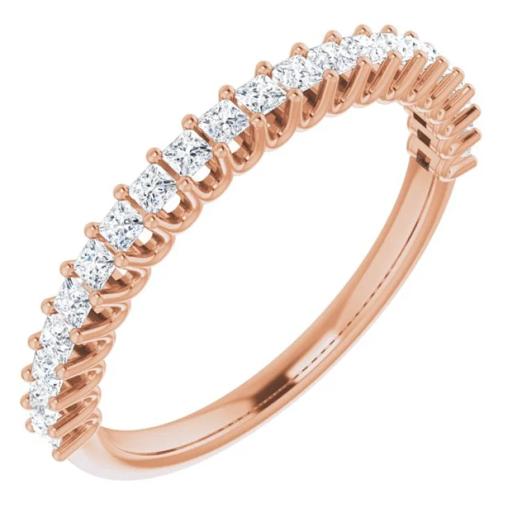 Classic Engagement Rings For Timeless Style-14K Rose 1/3 CTW Lab-Grown Diamond Anniversary Band