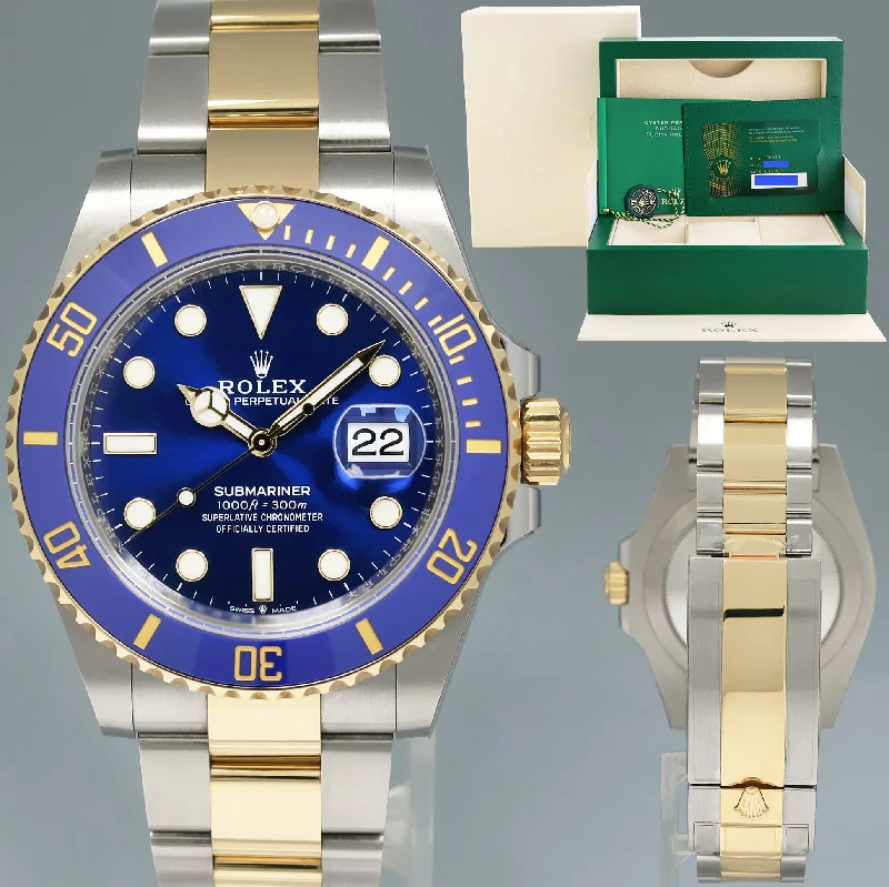 Custom Women’s Watches For Personalized Style-2021 NEW PAPERS Rolex Submariner 41mm Blue 126613LB Two Tone Gold Steel Watch